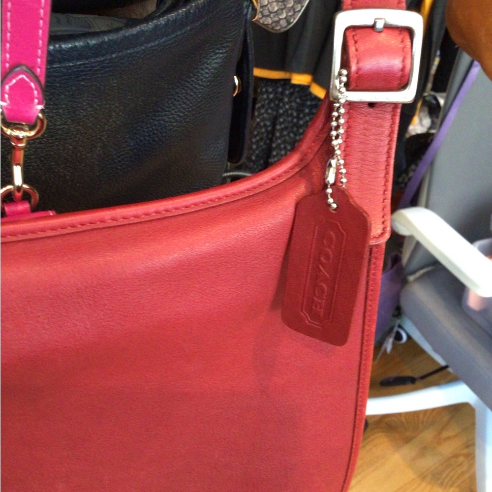 Coach legacy Flap Vintage Deep Red Leather Shoulder Bag - Picture 3 of 4